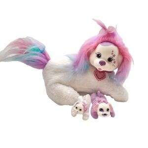 Puppy Surprise MISSY Plush Dog 10" w/ 2 Puppies Just Play Stuffed Animal Toy
